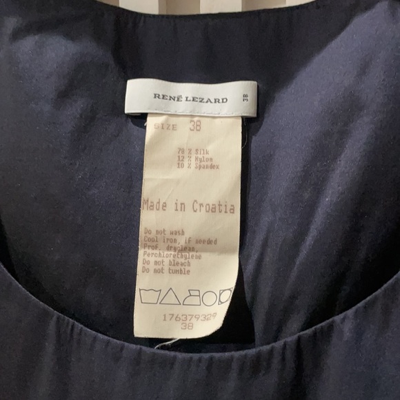 PARIS Navy 70% silk stretch, beautiful piece w/skirt or under jacket - Picture 5 of 9